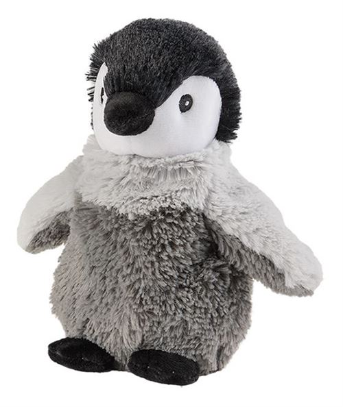 Warmies pingouin câlin chaud 19 cm gris