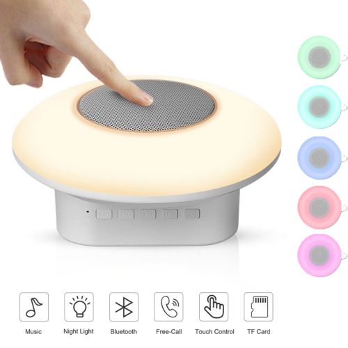 Portable Mini Tactile Rond De Lampe De Changement De Couleur RVB Lumière LED Camping Bluetooth Portable Haut-parleur