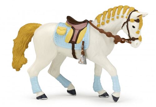Papo - Cheval de la cavalière fashion bleue
