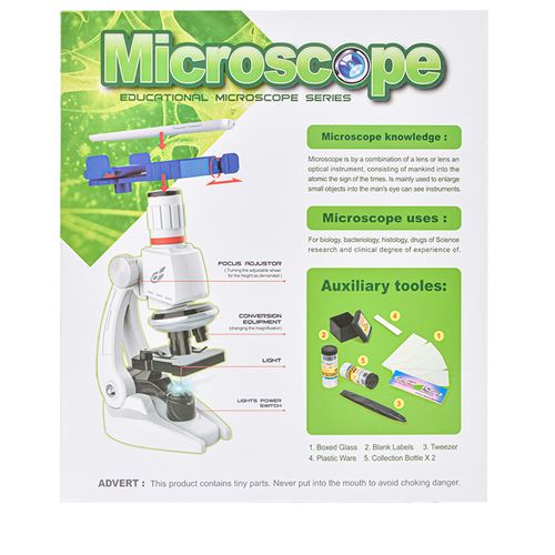 Qumox Microscope Enfant Jouet pour Enfants 100x 400x 1200x Grossissement  Scientifique Coffret Microscope pour Kids l'éducation Préco