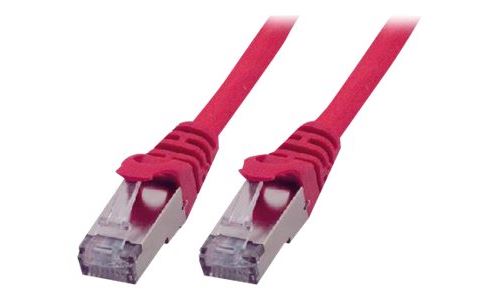 MCL SAMAR MCL - Cordon de raccordement - RJ-45 (M) pour RJ-45 (M) - 3 m - SFTP - CAT 6a - sans halog&egrave;ne, sans crochet - rouge 