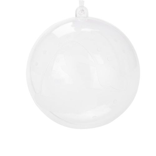 Décoration Noël 24Pcs Motif Transparente Boule Remplissable Manucure Ornements Chapeau Balle