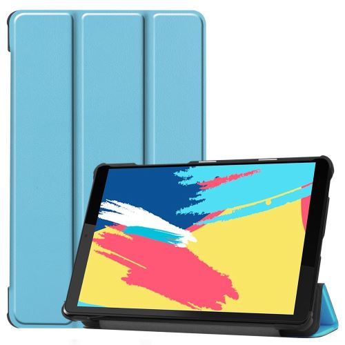 Etui en PU + TPU avec support tri-pliure bleu clair pour votre Lenovo Tab M8 FHD 8705