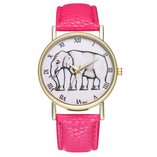 Illustration de l'éléphant véritable montre d'explosion montre à quartz montre T241-ARoseCamine