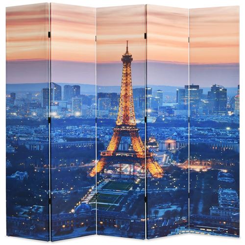 vidaXL Cloison de séparation pliable 200x170 cm Paris la nuit