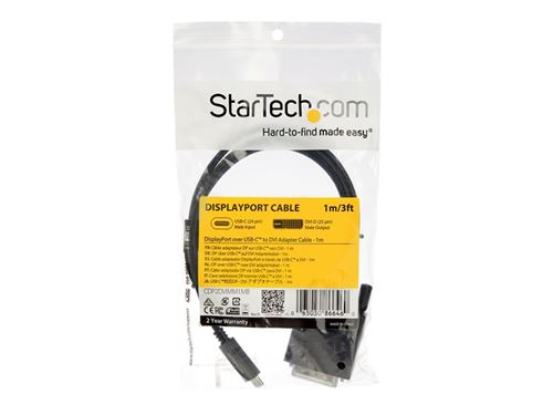 StarTech.com USB-C naar DVI adapterkabel - USB Type-C naar DVI kabel - 2 m - 1920x1200 externe video-adapter