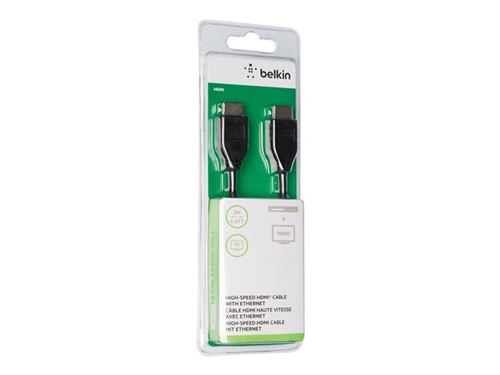 Belkin High Speed HDMI Cable with Ethernet - Câble HDMI avec Ethernet - HDMI mâle pour HDMI mâle - 2 m - double blindage