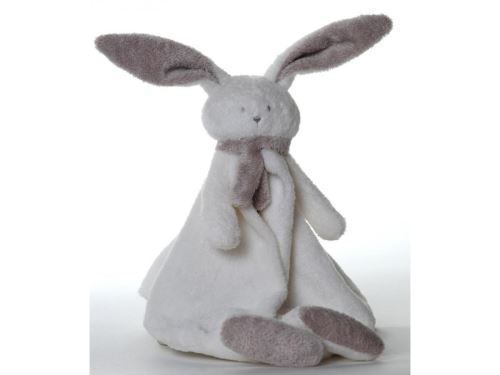 Dimpel - Nina doudou lapin - blanc et beige-gris