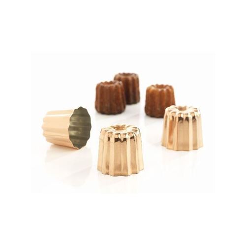 Patisse lot de 3 moules à cannelés 5.5 cm en cuivre