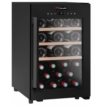 Climadiff CS31B1 - Cave à vin - pose libre - largeur : 40 cm - profondeur : 54 cm - hauteur : 63 cm - 66 litres - classe G - noir