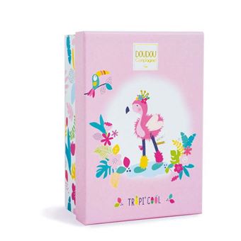 Attache-Sucette Doudou et Compagnie Flamant Rose