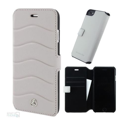 Etui folio mercedes avec vague couleur beige