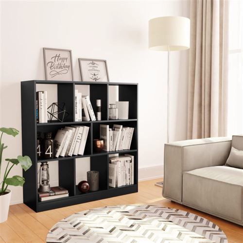 vidaXL Bibliothèque Noir 97,5x29,5x100 cm Bois d'ingénierie