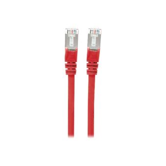 Intellinet Network Patch Cable, Cat6A, 7.5m, Red, Copper, S/FTP, LSOH / LSZH, PVC, RJ45, Gold Plated Contacts, Snagless, Booted, Lifetime Warranty, Polybag - Cordon de raccordement - RJ-45 (M) pour RJ-45 (M) - 7.5 m - SFTP, PiMF - CAT 6a - IEEE 802.3af - - 1
