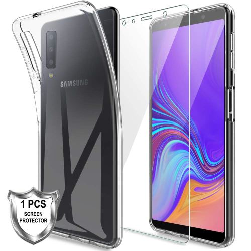 Housse coque pour Samsung Galaxy A7 2018 avec Verre trempé protection écran