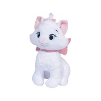 Peluche disney : chat blanc marie 26 cm - doudou licence enfant - aristochats - 1