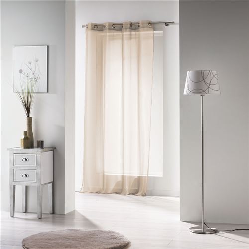 Panneau a oeillets 140 x 240 cm voile uni voie Lin
