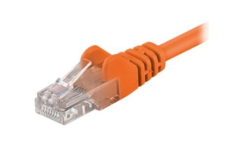 wentronic goobay - câble de réseau - 25 cm - orange