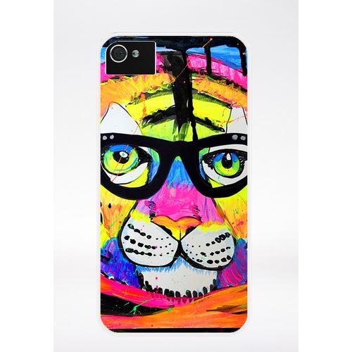 Coque Lion À Lunette Compatible Iphone 4 Transparent