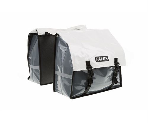 Falkx sacoche Bisonyl double blanc/gris 40L