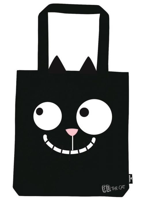 Moses shopper Ed The Cat 42 cm coton noir