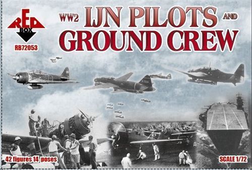 Ww2 Ijn Pilots And Ground Crew - 1:72e - Red Box