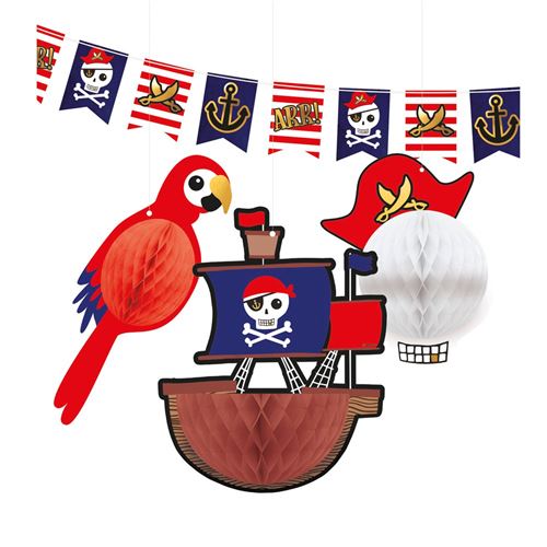 kit décoration chasse aux trésors pirates - 9909918 AMSCAN
