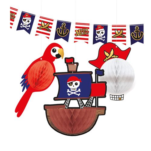 kit décoration chasse aux trésors pirates - 9909918 amscan