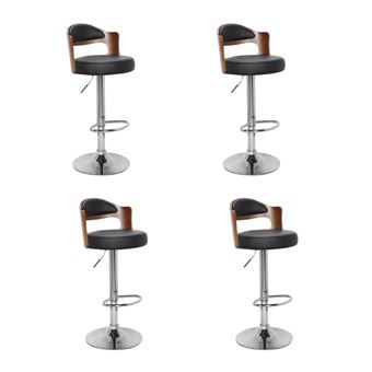Lot de 4 chaise de bar paris prix H. 90 cm non pliable interieur en bois noir - 1