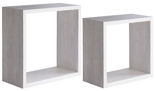 HOMEMANIA Étagère Q - Bis - Chêne Impérial - 35 x 35 x 15,5 cm -