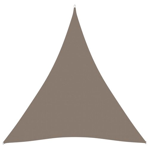 vidaXL Voile de parasol Tissu Oxford triangulaire 6x6x6 m Taupe