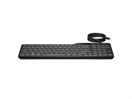 Hp Noir Clavier Filaire Rétroéclairé 400 - Très Bon État - Image 2