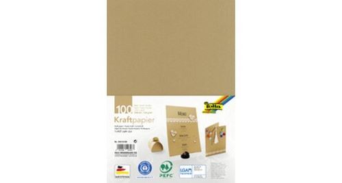Non Communiqué Noir Folia Folia Papier Kraft, 120 G/M2, A4, 100 Feuilles