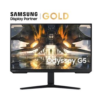 Samsung Odyssey G5 S27AG520NU - Écran LED - 27" - 2560 x 1440 WQHD @ 165 Hz - IPS - 400 cd/m² - 1000:1 - DisplayHDR 400 - 1 ms - HDMI, DisplayPort - noir