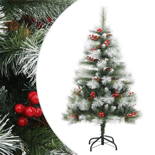 vidaXL Sapin de Noël artificiel avec pommes de pin et baies 150 cm