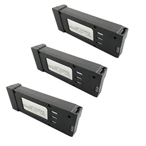 Batterie LiPO 3.7V 500mAh pour Drone Compatible avec E58 S168 JY019 Performances Énergétiques Stables Pack de 3, Noir