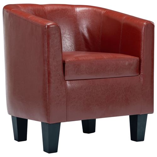 vidaXL Fauteuil Rouge bordeaux Similicuir