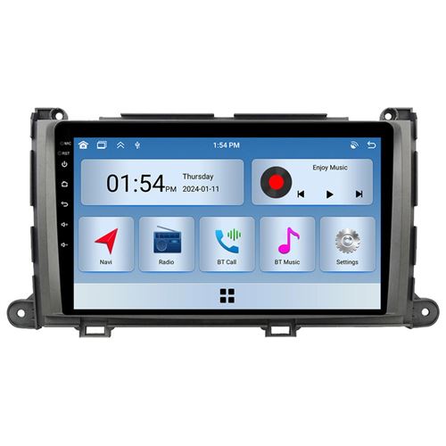 Autoradio RoverOne® Bluetooth CarPlay 2 Din 6Go RAM 128Go ROM pour Toyota Sienna 3 XL30 2010-2014