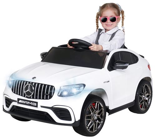 Voiture électrique pour enfants Mercedes AMG GLC 63S Coupé 4x4 traction intégrale Blanche
