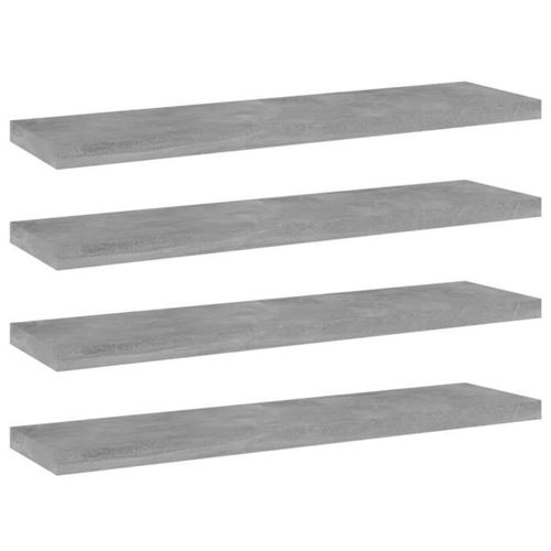 Vidaxl Gris Panneaux De Bibliothèque 4 Pcs - Béton - Image 3