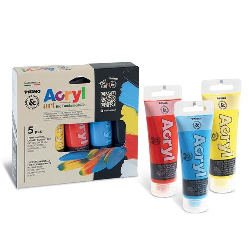 Mab Store - Set de 5 Acrylique Couleur Primaire 130 ml - Smart Deco