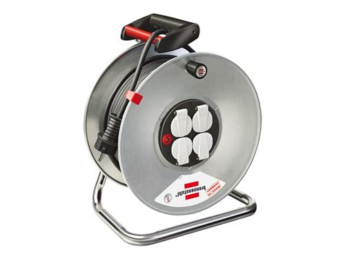 brennenstuhl Garant S 4 Export cable reel 25m H05VV-F 3G1,5 - Extension de bobine - connecteurs de sortie : 4 - 25 m cordon - noir
