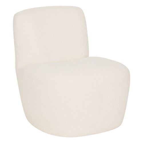 Non Communiqué Beige Atmosphera - Chauffeuse En Bouclette Leone - Blanc - Leone