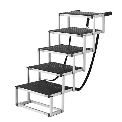 VEVOR Escalier Pour Animaux 5 Marches En Aluminium Conception Facile à Transporter