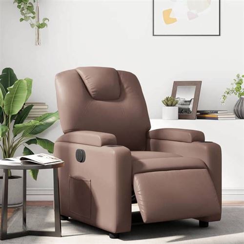 Non Communiqué Or Vidaxl Fauteuil Réglable Électrique Similicuir Marron