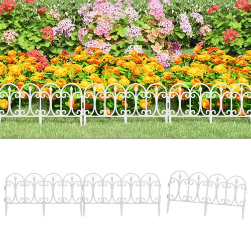 VIDAXL - Bordure de jardin - 10 m - Blanc - Image 2