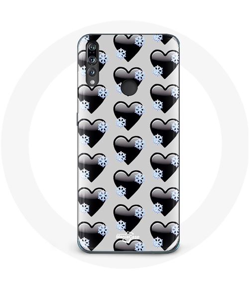 Coque pour Huawei p30 lite Fond de coeurs noirs Maniacase