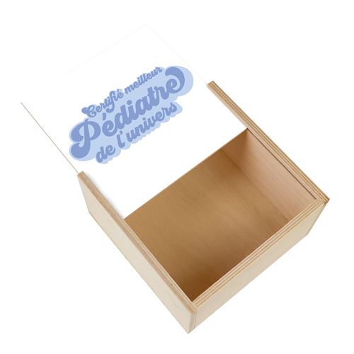 Boite Coffret en Bois - Fabulous - Certifié meilleur Pediatre de l'univers (11 x 11 x 3,5 cm)