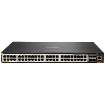 HPE Aruba 6300M - Commutateur - C3 - Géré - 48 x 100/1000/2.5G/5G (PoE+) + 4 x 1 Gigabit / 10 Gigabit / 25 Gigabit / 50 Gigabit SFP56 (liaison montante/stockage) - de l'avant et du côté vers l'arrière - Montable sur rack - PoE+ (2880 W) - 1