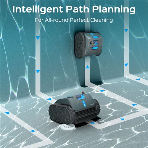 Robot Piscine Sans Fil WYBOT - Nettoyage Sol, Murs, Ligne D'eau, 120m², Autonomie 110min